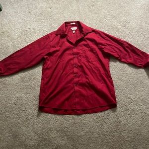Red Van Heusen dress shirt. 16.5 32/33